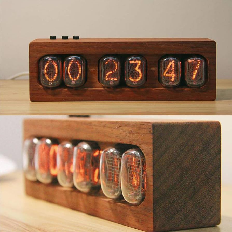 Amazon.co.jp: 真空管目覚まし時計、ニキシー管時計サフラワー